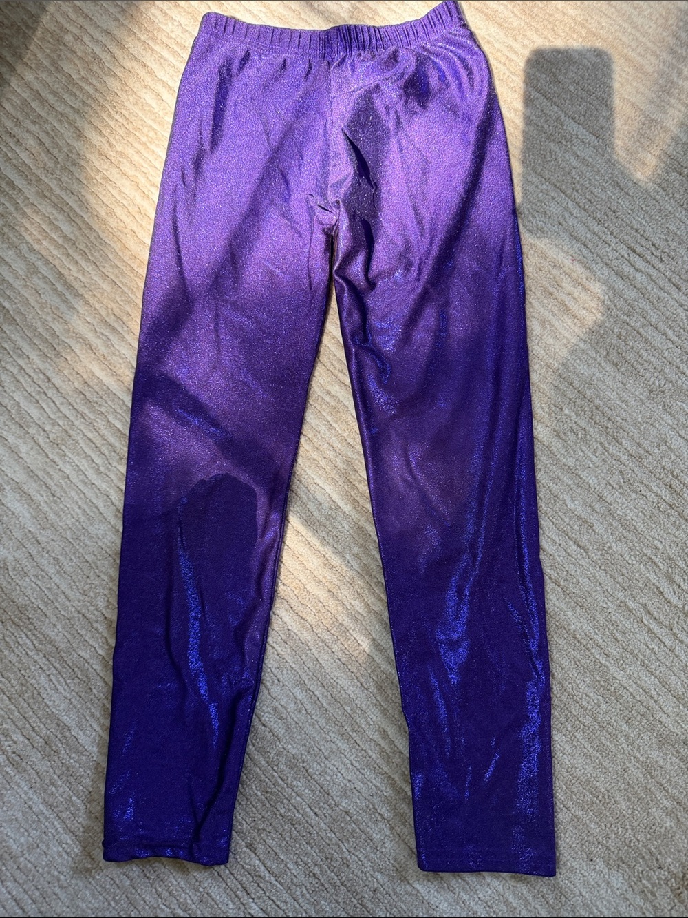 Shimmer Purple Kids Stretch Leggings